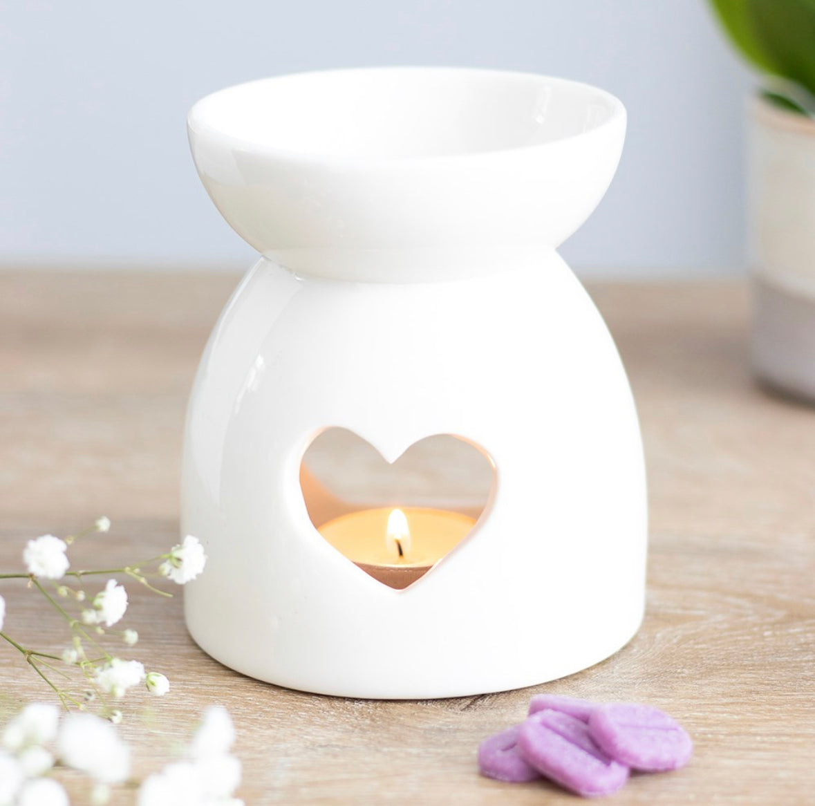 White Heart Wax Burner