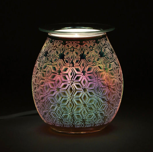 3D Geometric Flower Light Up Electric Wax Burner