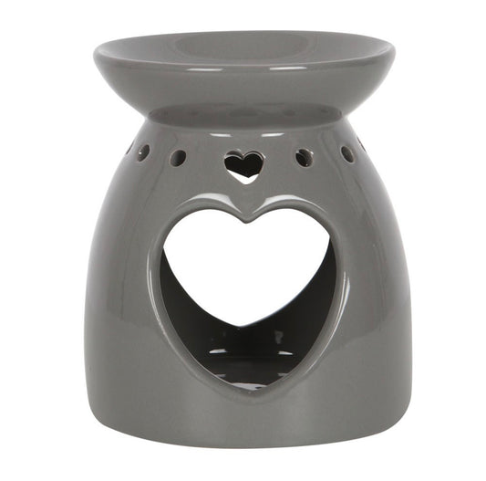 Grey Heart Wax Burner