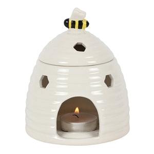 White Beehive Wax Burner 14cm